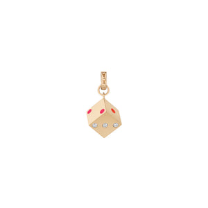 Chance Diamond & Enamel Dice Charm