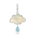 Mother of Pearl & Blue Topaz Cloud Drop Charm Pendant