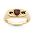 Cupid's Heart Garnet Pinky Ring