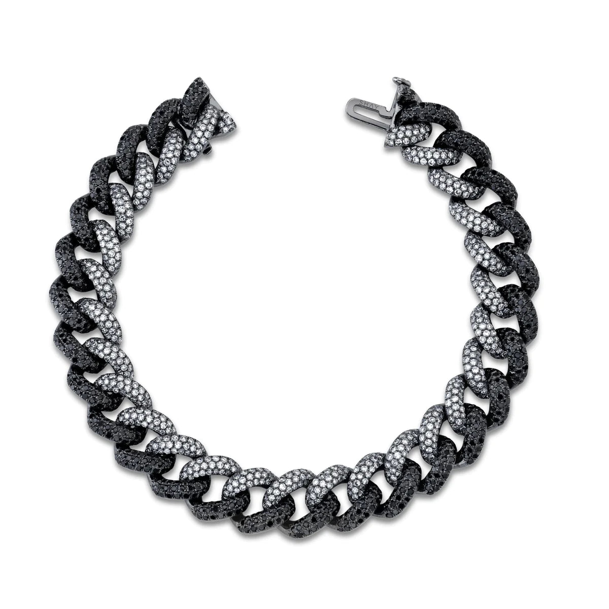 Black & White Diamond Essential Link Bracelet