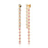Bezel Set Diamond and Semi Precious Front Back Earrings
