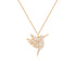 Baguette Diamond Hummingbird Necklace