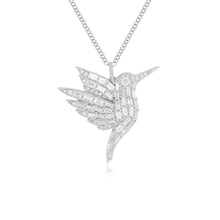 Baguette Diamond Hummingbird Necklace