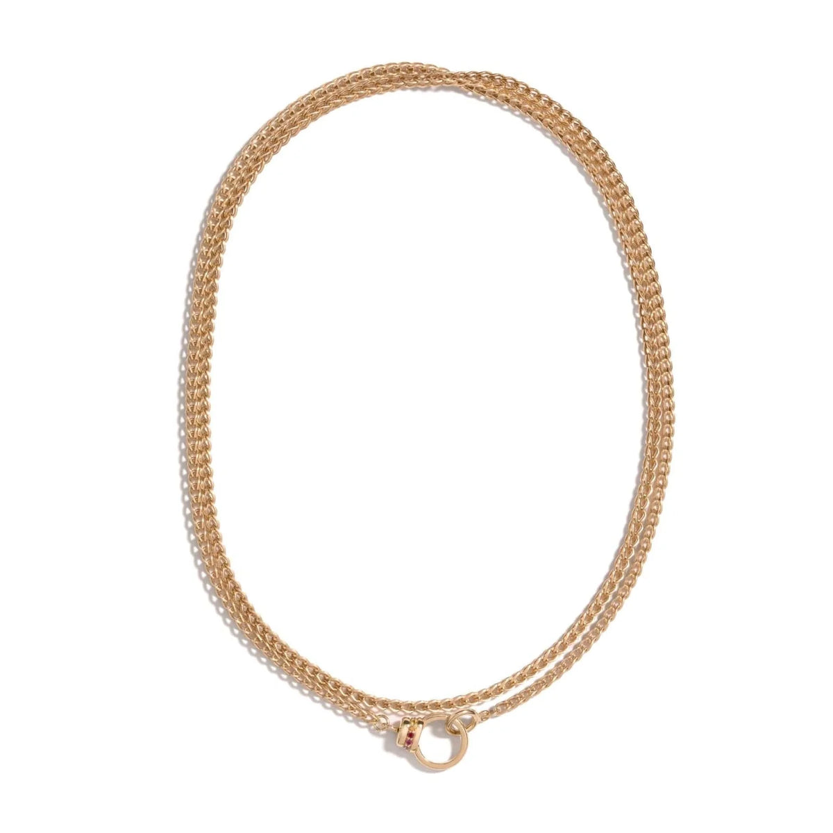 Eightfold Chain Necklace with Rainbow or Diamond Clasp