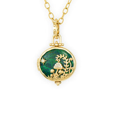 Family Tree Azurite Locket Pendant