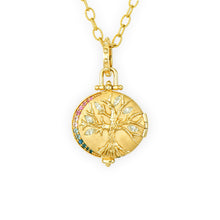 Family Tree Azurite Locket Pendant