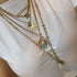 Gold Ball Chain Necklace with Diamond Clasp