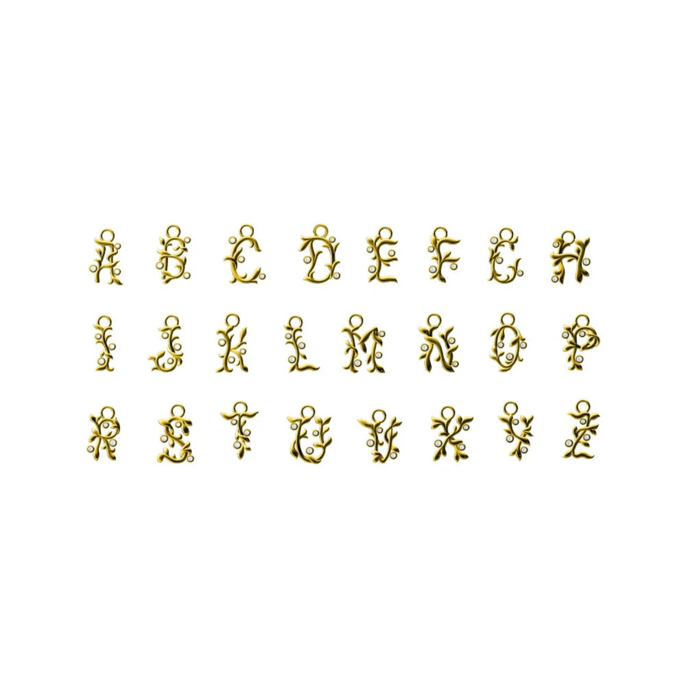 Vine Diamond Initial Charm