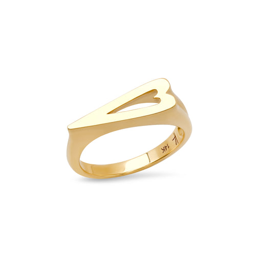 Exclusive MBAB x Helena Rose Classic Gold Heart Stacking Ring