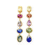 Multi Linear Drop Earrings with Rainbow Sapphires & Diamonds