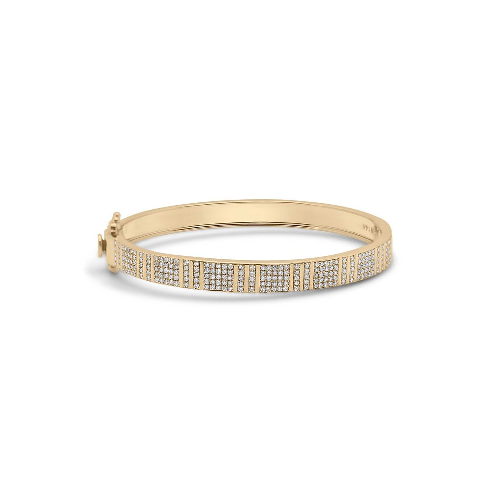 Pinstripe Strength Diamond Bangle Bracelet