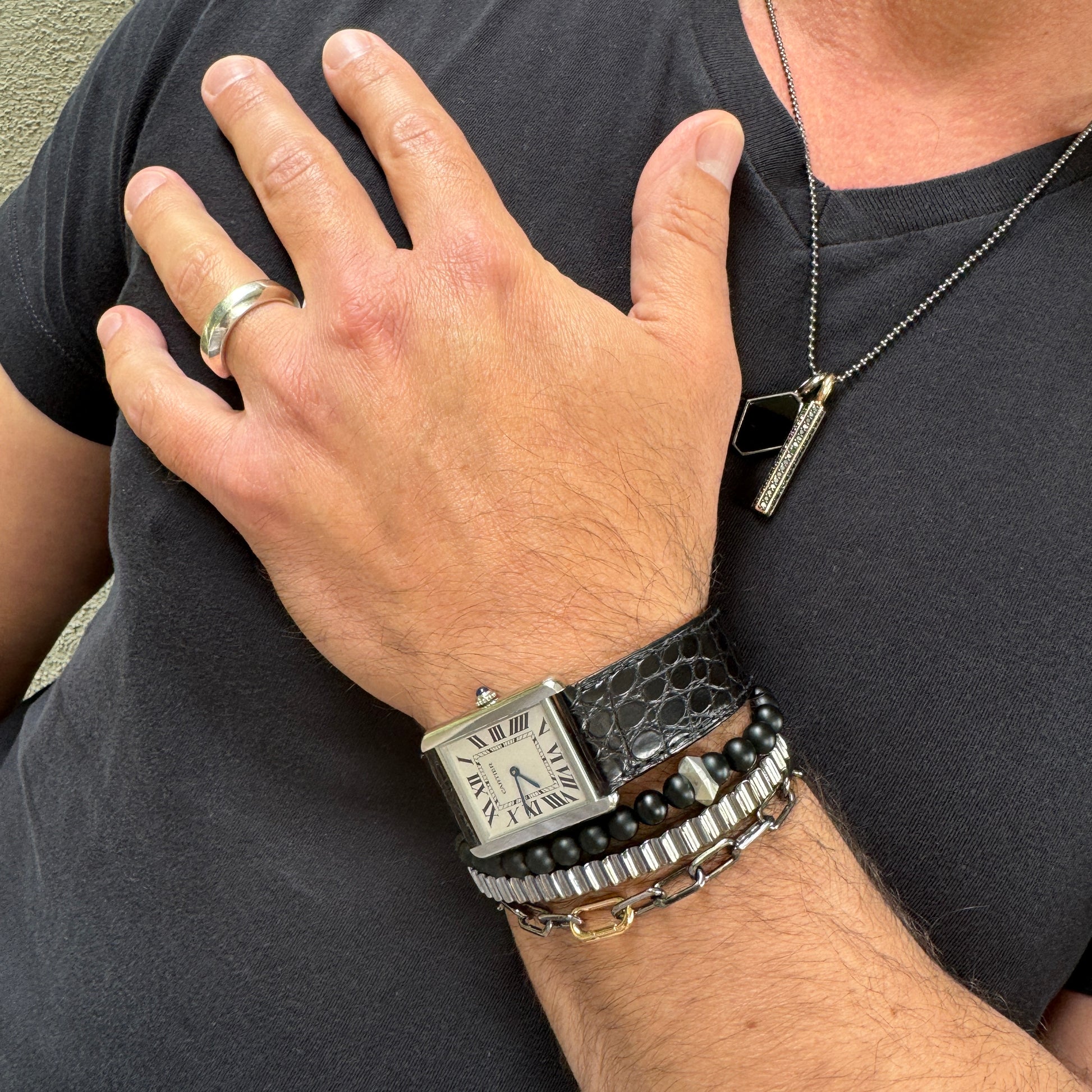 Grant Angled Band Men's Ring