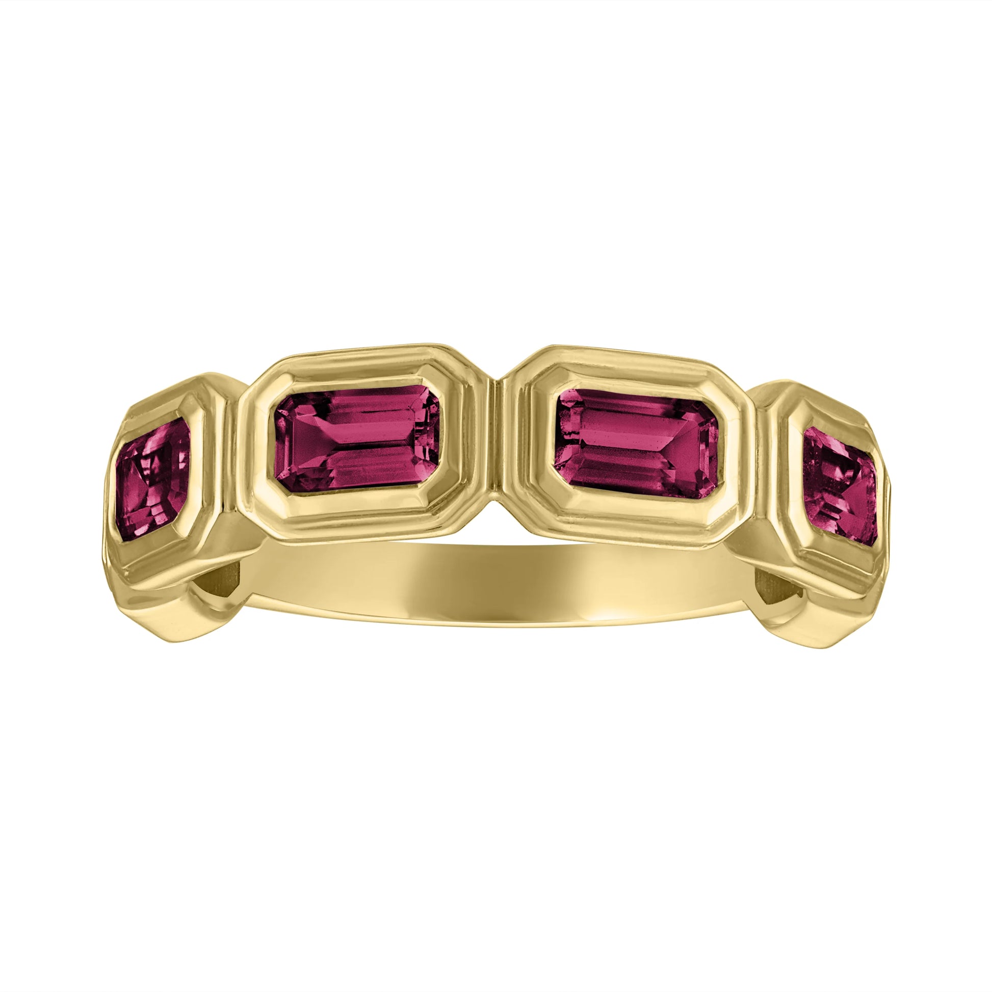 MAC East West Half Bezel Set Eternity Band Ring