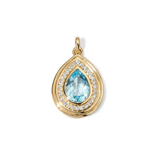 MAC Gemstone Pear & Diamond Halo Pendant
