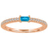 The Julia Birthstone Single Gemstone Baguette Stacking Ring