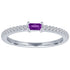 The Julia Birthstone Single Gemstone Baguette Stacking Ring