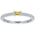 The Julia Birthstone Single Gemstone Baguette Stacking Ring