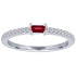 The Julia Birthstone Single Gemstone Baguette Stacking Ring