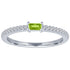 The Julia Birthstone Single Gemstone Baguette Stacking Ring