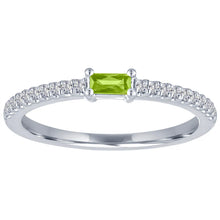 The Julia Birthstone Single Gemstone Baguette Stacking Ring