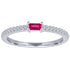 The Julia Birthstone Single Gemstone Baguette Stacking Ring