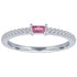 The Julia Birthstone Single Gemstone Baguette Stacking Ring