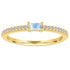 The Julia Birthstone Single Gemstone Baguette Stacking Ring
