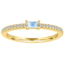 The Julia Birthstone Single Gemstone Baguette Stacking Ring