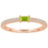 The Julia Birthstone Single Gemstone Baguette Stacking Ring