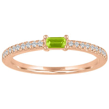 The Julia Birthstone Single Gemstone Baguette Stacking Ring