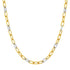 Two Tone High Polish & Twisted Link Gold Chain Necklace