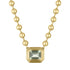 The MAC Double Bezel Mint Green Amethyst Ball Chain Necklace