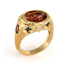 Tourmaline Double-Sided Night Owl Ring
