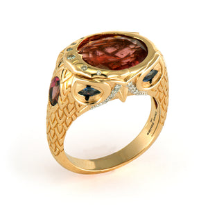 Tourmaline Double-Sided Night Owl Ring