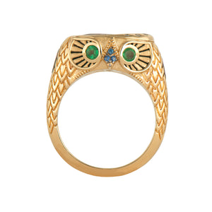 Tourmaline Double-Sided Night Owl Ring