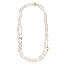 Extra Long Seed Pearl Trio Necklace