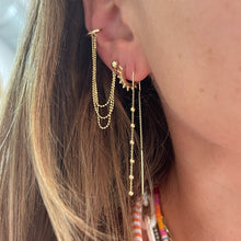 Gold Ball Threader Earrings