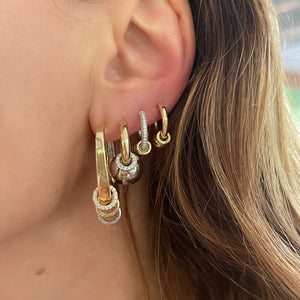 Grace Gold & Diamond Hoop Earrings