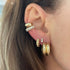 Paire de Creoles Bouees Wide Huggie Hoop Earrings