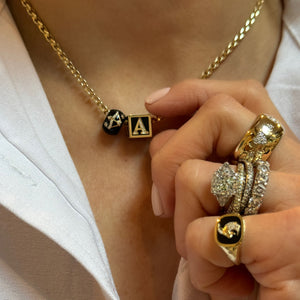 My Zodiac and Me Initial Big Bead Party Necklace