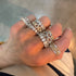 Half Oval Cut Lab Grown Diamond Eternity Band Ring