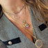 Large Fluted Love Light Charm with Morganite & Mint Emerald