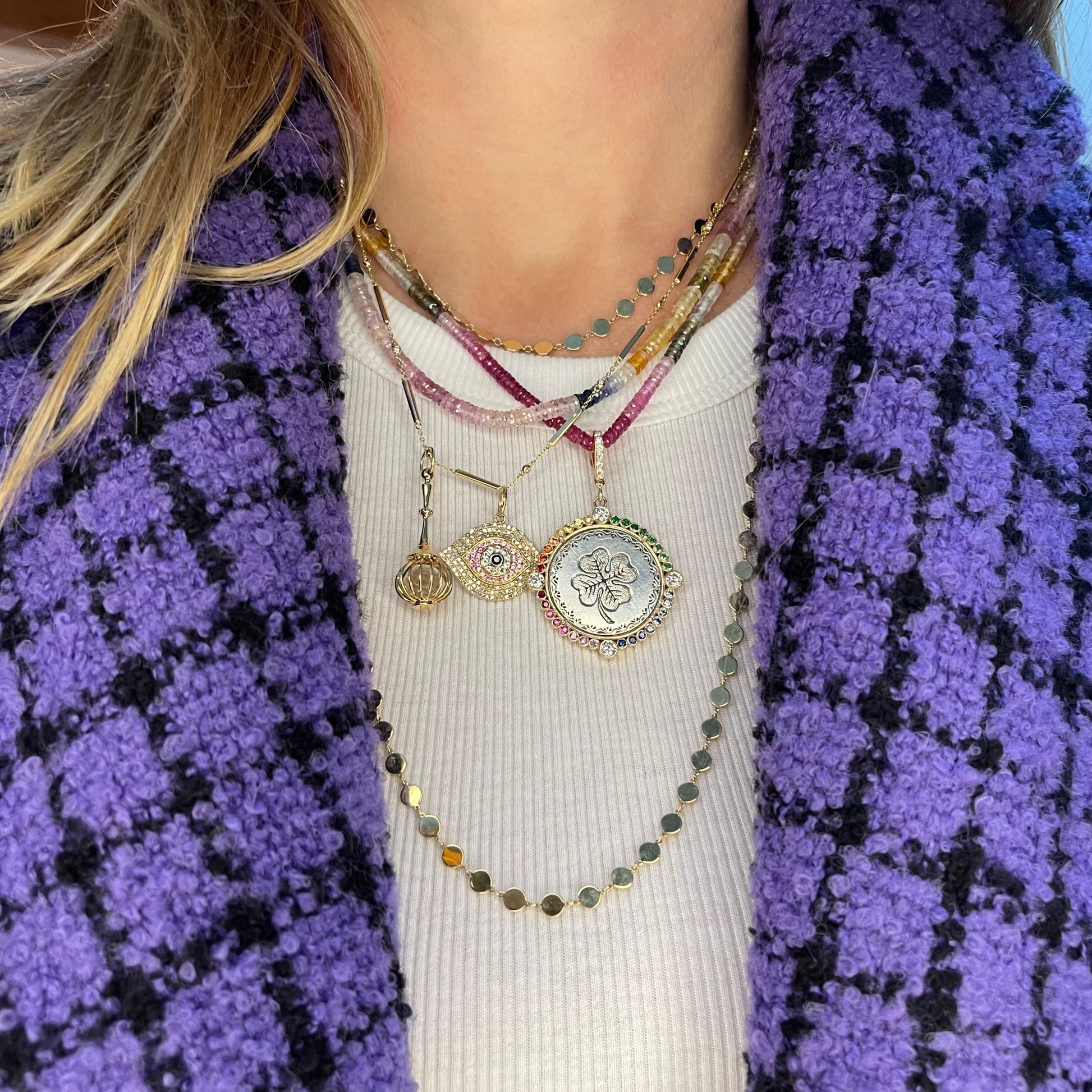 Perfectly Polished Round or Heart Necklace