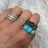 One of a Kind Jumbo Gumdrop Three Stone Cabochon Ring