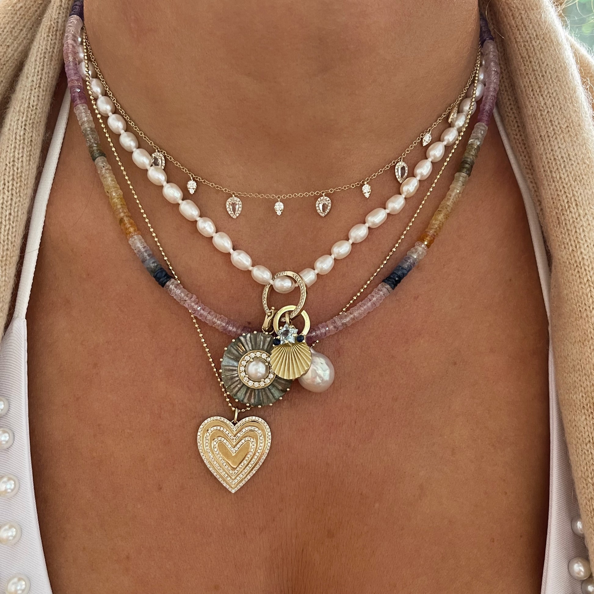 Pearl Drop Hinged Charm