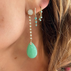 Turquoise Shimmy & Shake Huggie Earrings