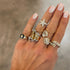 Gold & Diamond Statement Wave Ring