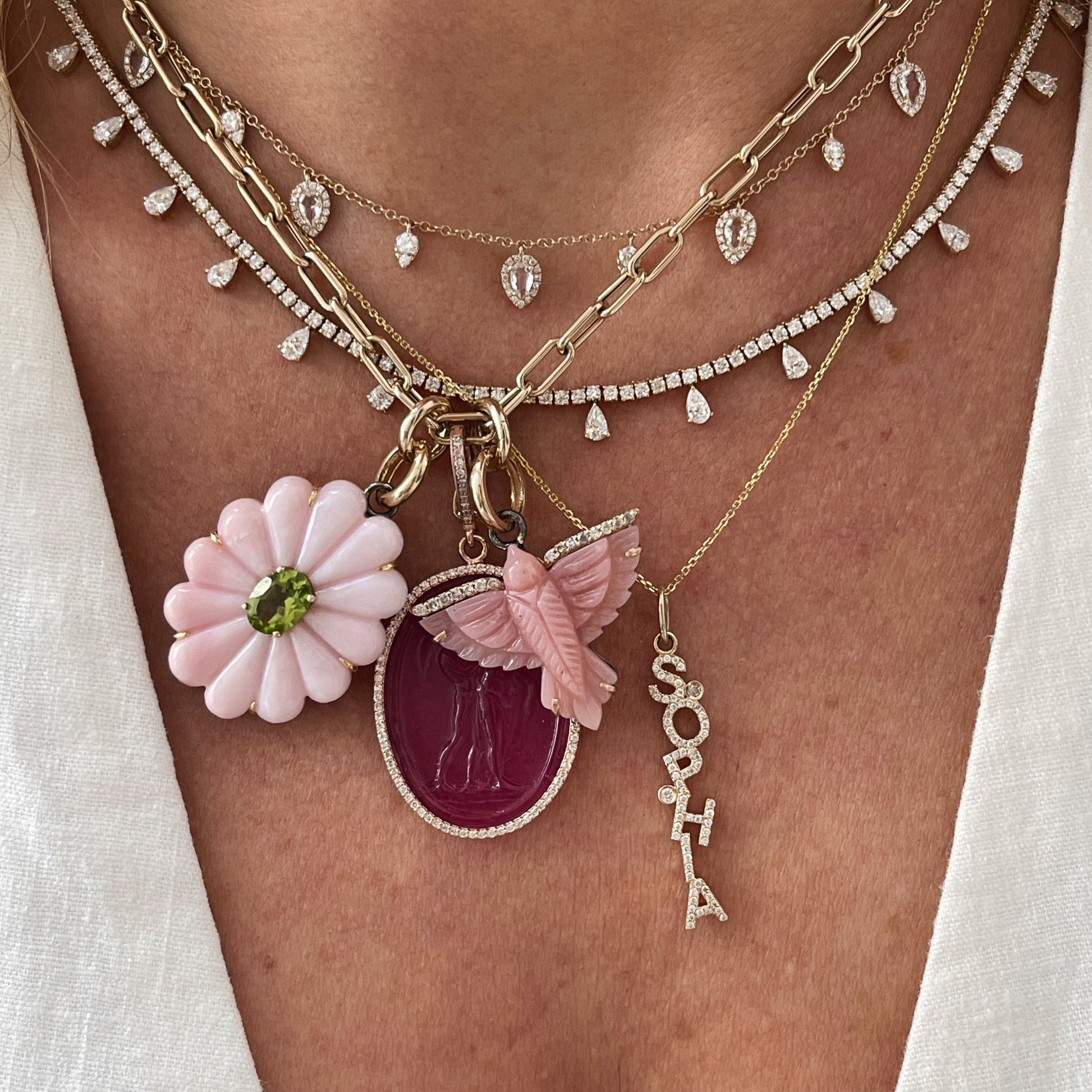 The Gemstone Skylar Eagle Pendant Charm