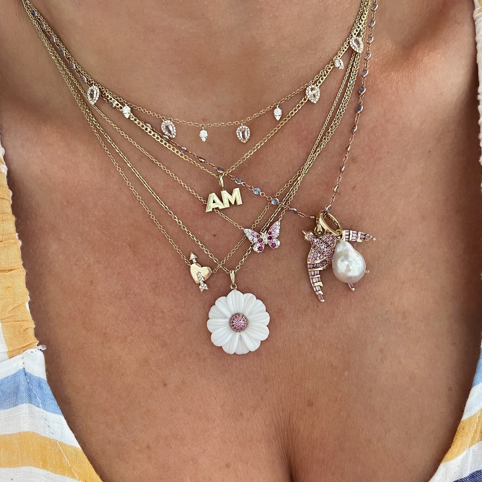 Pearl Drop Hinged Charm