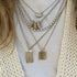 Semiprecious Bezel Set Gemstone Necklace